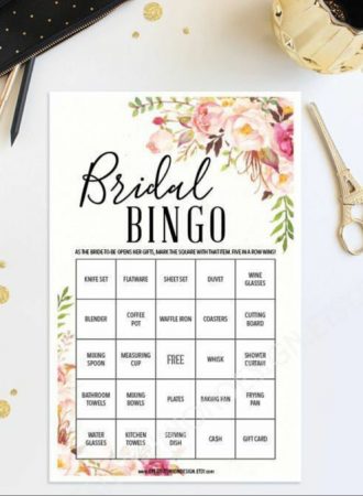 Bridal bingo game