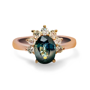 peacock engagement ring